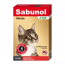 sabunol-obroza-przeciw-pchlom-dla-kota-czerwona-35cm