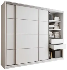 biala-szafa-przesuwna-top-250-cm-z-polkami-drazki-szuflady