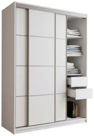 biala-szafa-przesuwna-150-cm-top-z-szufladami-drazki-polki