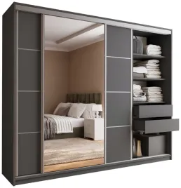 szafa-przesuwna-z-lustrem-top-250-cm-szuflady-polki-drazki-grafit