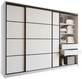 szafa-przesuwna-z-szufladami-280-cm-biala-mat-loft