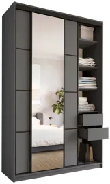szafa-przesuwna-z-lustrem-150-cm-loft-max-z-polkami-szuflady-drazki-grafit