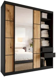 szafa-przesuwna-z-lustrem-200-cm-loft-max-z-polkami-szuflady-drazki