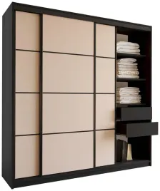 szafa-przesuwna-do-sypialni-200-cm-loft-czarny-bez-piaskowy-szuflady