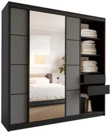 szafa-przesuwna-z-lustrem-200-cm-loft-z-polkami-szuflady-drazki