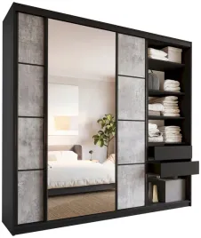 szafa-przesuwna-z-lustrem-250-cm-loft-max-z-polkami-szuflady-drazki-beton