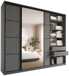 szafa-przesuwna-z-lustrem-280-cm-loft-max-grafit-z-polkami-szuflady-drazki