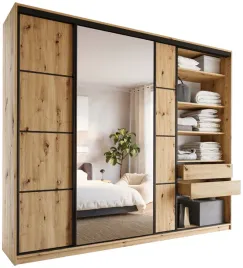 szafa-przesuwna-z-lustrem-280-cm-loft-max-z-polkami-szuflady-drazki