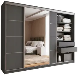 szafa-przesuwna-z-lustrem-top-280-cm-szuflady-polki-drazki-grafit