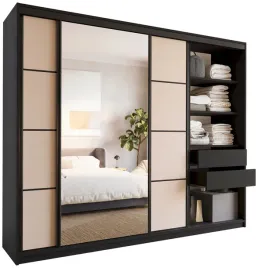 szafa-przesuwna-z-lustrem-do-sypialni-250-cm-loft-czarny-bez-piaskowy