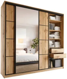 szafa-przesuwna-z-lustrem-250-cm-loft-max-z-polkami-szuflady-drazki