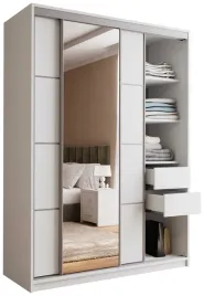 szafa-przesuwna-z-lustrem-150-cm-top-trzydrzwiowa-z-polkami-biala