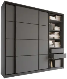 szafa-przesuwna-250-cm-loft-max-z-polkami-szuflady-drazki-grafit