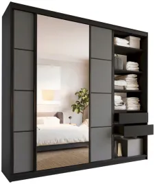 szafa-przesuwna-z-lustrem-250-cm-loft-max-z-polkami-szuflady-drazki-grafit