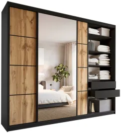 szafa-przesuwna-z-lustrem-280-cm-loft-max-z-polkami-szuflady-drazki