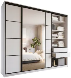 szafa-przesuwna-z-lustrem-280-cm-loft-max-bialy-z-polkami-szuflady-drazki