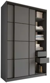szafa-przesuwna-150-cm-loft-max-z-polkami-szuflady-drazki-grafitowa