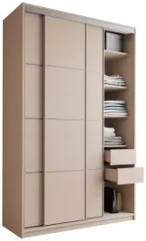 szafa-przesuwna-150-cm-top-max-pojemna-garderoba-drazki-szuflady-bezowa