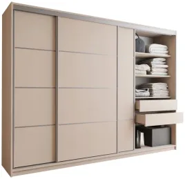 szafa-przesuwna-280-cm-top-bezowa-garderoba-polki-szuflady-drazki