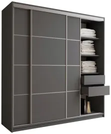szafa-przesuwna-200-cm-top-garderoba-polki-szuflady-drazki-grafitowa