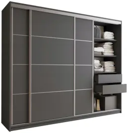 szafa-przesuwna-250-cm-top-garderoba-polki-szuflady-drazki-grafit