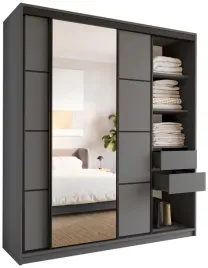 szafa-przesuwna-z-lustrem-180-cm-loft-z-polkami-szuflady-drazki-grafit
