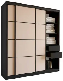 szafa-przesuwna-do-przedpokoju-180-cm-loft-czarny-bez-piaskowy-szuflady