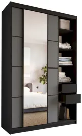 szafa-przesuwna-z-lustrem-150-cm-loft-z-polkami-szuflady-drazki