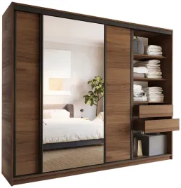 szafa-przesuwna-z-lustrem-250-cm-loft-z-polkami-szuflady-drazki-orzech