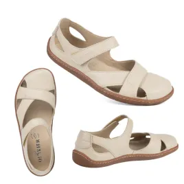 sandaly-damskie-barefoot-skorzane-olivier-clariss-na-rzep-bezowe