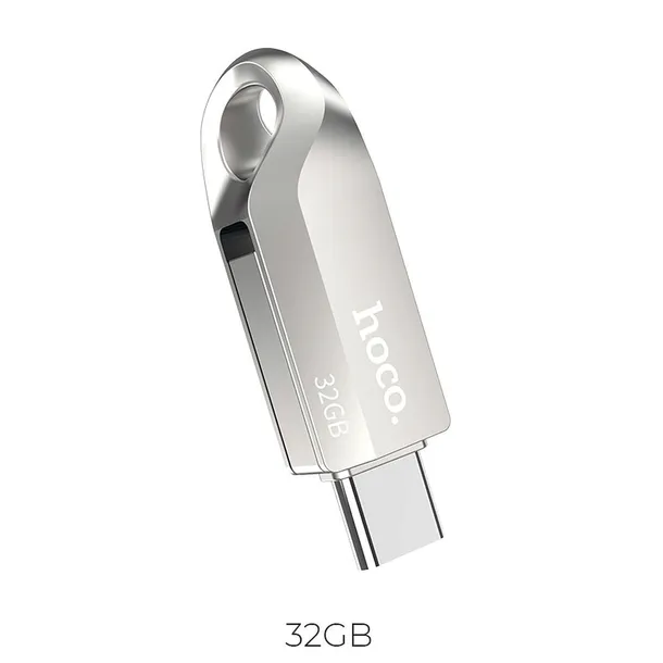 pendrive-32gb-usb-3-0-usb-a-usb-c-hoco-ud8-nikiel