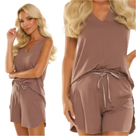 pizama-damska-komplet-z-wiskozy-de-lafense-lana-706-mocca-xxl-44