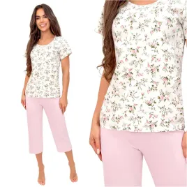 pizama-damska-bawelniana-krotki-rekaw-spodnie-3-4-donna-emilia-xxl