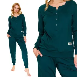 pizama-damska-rozpinana-do-karmienia-bawelniana-doctor-nap-4349-emerald-s