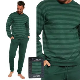 pizama-meska-bawelniana-dlugi-rekaw-cornette-117-259-loose-12-zielona-xl