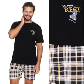 pizama-meska-krotki-rekaw-doctor-nap-7231-black-xl