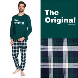 pizama-meska-bawelniana-dlugi-rekaw-doctor-nap-7341-emerald-xxl