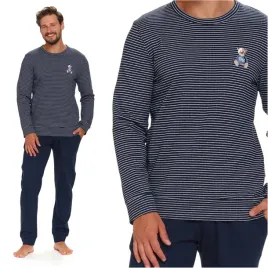 ciepla-pizama-meska-bawelniana-dlugi-rekaw-doctor-nap-5251-navy-blue-m