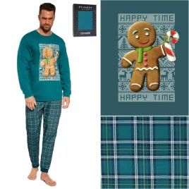 pizama-meska-swiateczna-bawelniana-dlugi-rekaw-cornette-115-234-cookie-xxl