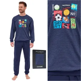 pizama-meska-bawelniana-dlugi-rekaw-cornette-308-258-winner-xxl