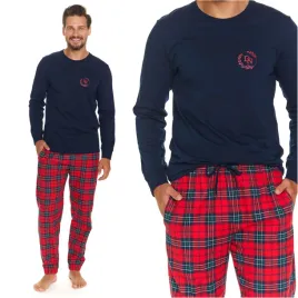pizama-meska-bawelniana-dlugi-rekaw-doctor-nap-7128-navy-blue-xxl