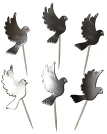 6x-pikery-toppery-srebrne-golabki-ozdoby-slub-komunia-chrzest-golebie