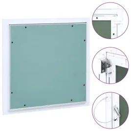 panel-rewizyjny-z-aluminiowa-rama-i-zielona-plyta-gipsowa-256x256-mm