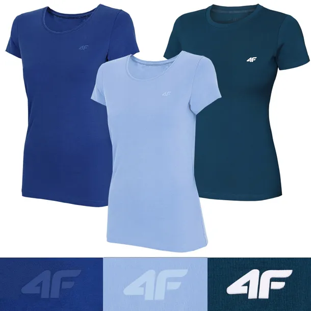 Koszulka damska 4F zestaw 3 szt. T-shirt podkoszulek komplet TZ88 XL