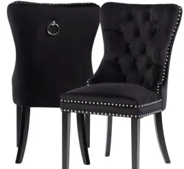 krzeslo-czarne-z-kolatka-ludwik-welur-velvet-tapicerowane-drewniane