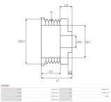 kolo-pasowe-alternatora-as-pl-ap0009-stan-nowy-producent-czesci-as-pl