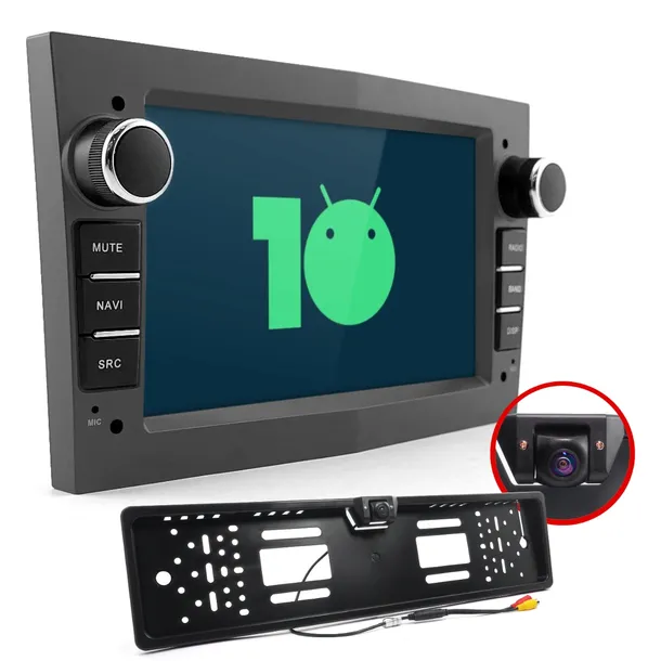 Radio 2GB RAM Opel 7" LCD Nawigacja GPS Android Auto WiFi GSM Szare Kamera