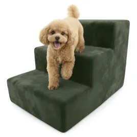 schodki-dla-psa-rampa-30cm-khaki-schody-dla-zwierzat-3-stopnie-magic-velvet