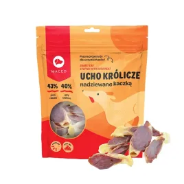 ucho-krolicze-nadziewane-kaczka-przysmak-gryzak-bezzboz-dla-psa-maced-500g