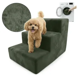 schodki-dla-psa-rampa-30cm-khaki-schody-dla-zwierzat-3-stopnie-magic-velvet